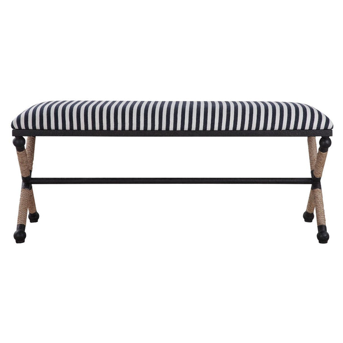 Uttermost Braddock Striped Bench