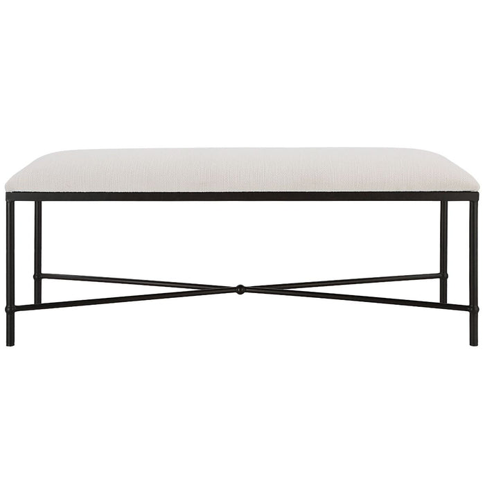 Uttermost Avenham Black Framed Bench