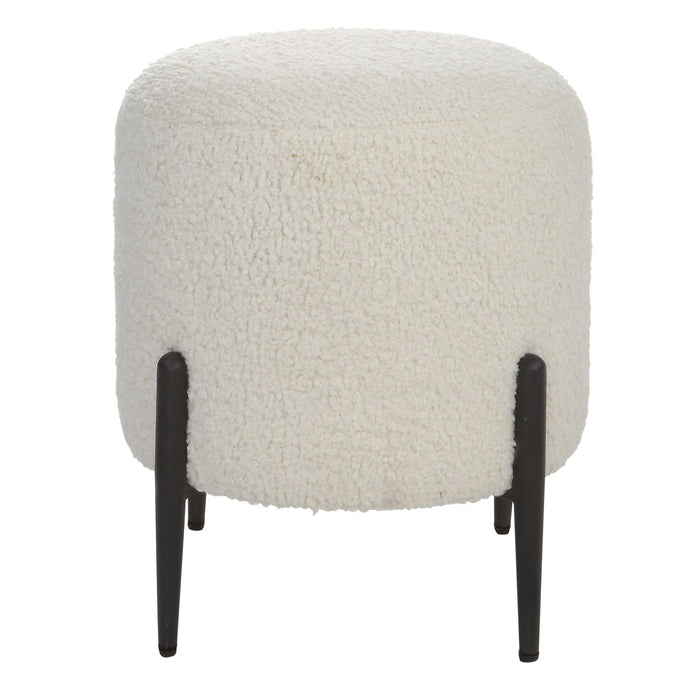 Uttermost Arles White Shearling Ottoman