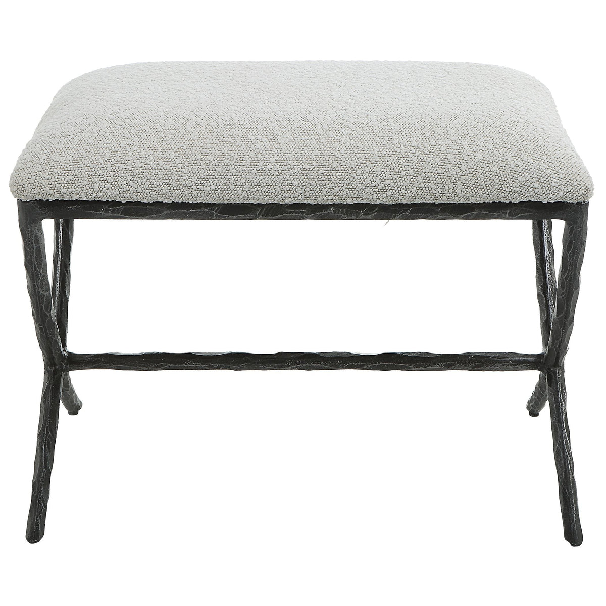 Uttermost Brisby Gray Fabric Small Bench