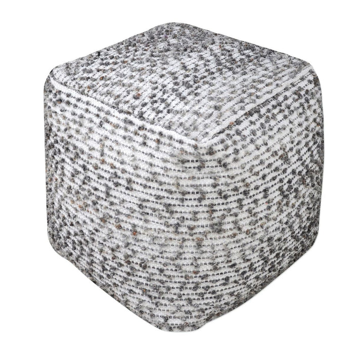 Uttermost Valda Linen Wool Pouf