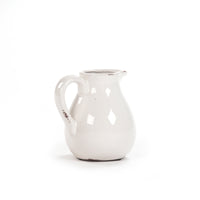 Distressed Crackle White Pitcher (6728S A369) by Zentique