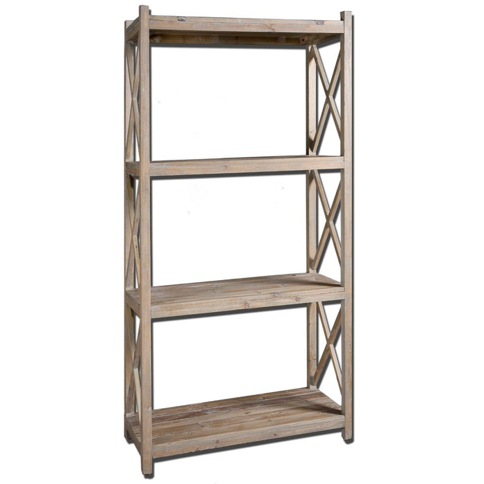 Uttermost Stratford Reclaimed Wood Etagere