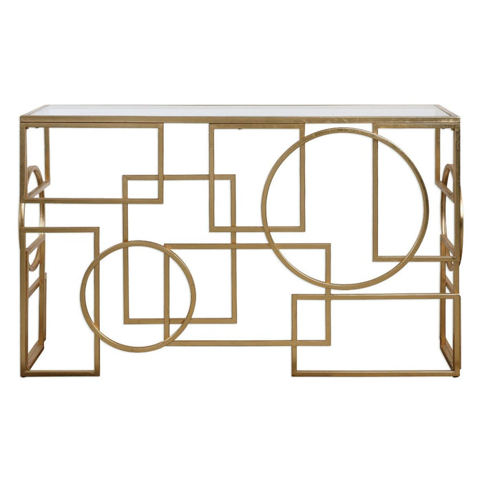 Uttermost Metria Gold Console Table