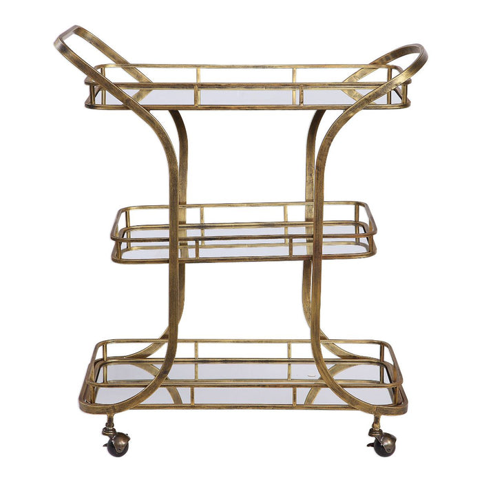 Uttermost Stassi Gold Serving Cart