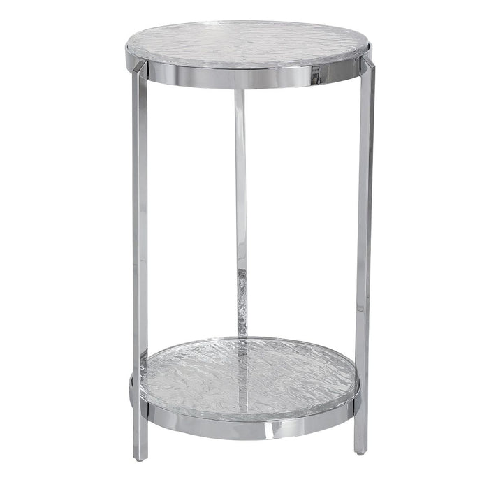 Uttermost Clarence Textured Glass Accent Table