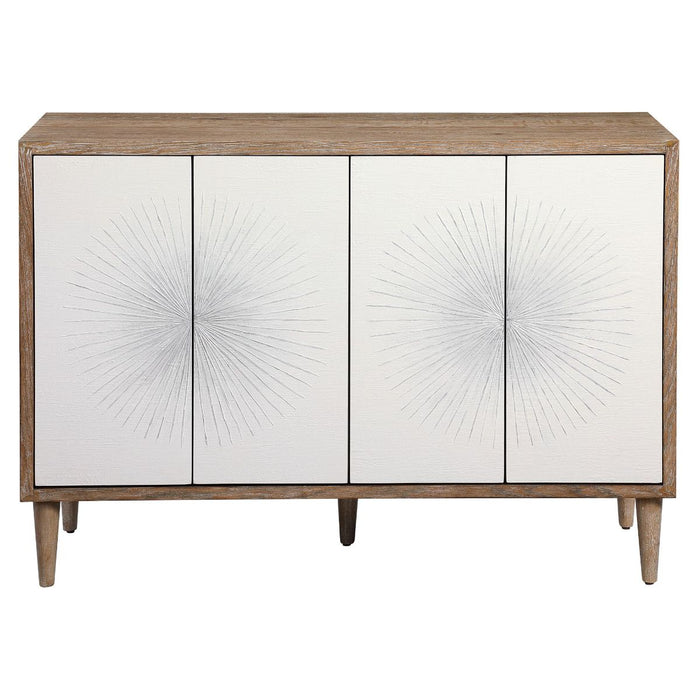 Uttermost Dani 4 Door White Cabinet