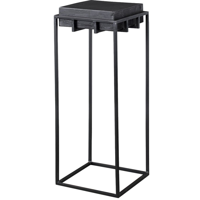 Uttermost Telone Black Small Pedestal