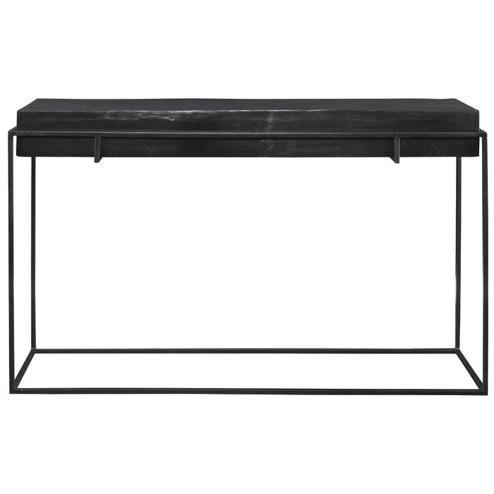 Uttermost Telone Modern Black Console Table