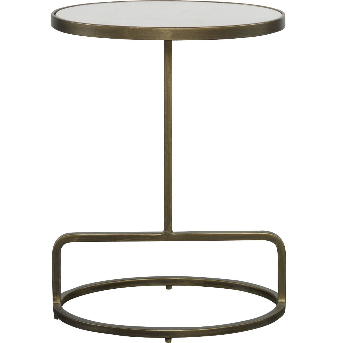 Uttermost Jessenia White Marble Accent Table