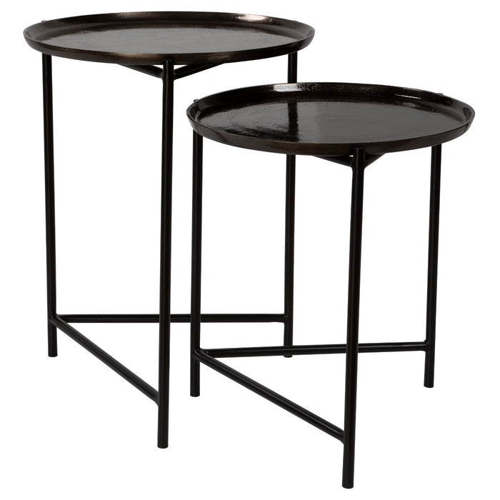 Uttermost Burnett Dark Nickel Nesting Tables, S/2