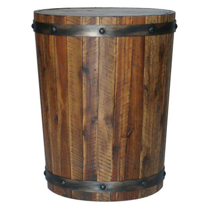 Uttermost Ceylon Wine Barrel Side Table