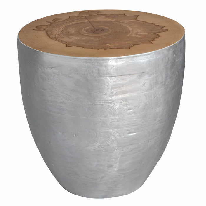 Uttermost Gannett Silver Wood End Table