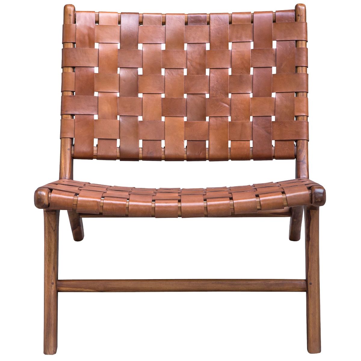 Uttermost Plait Woven Leather Accent Chair
