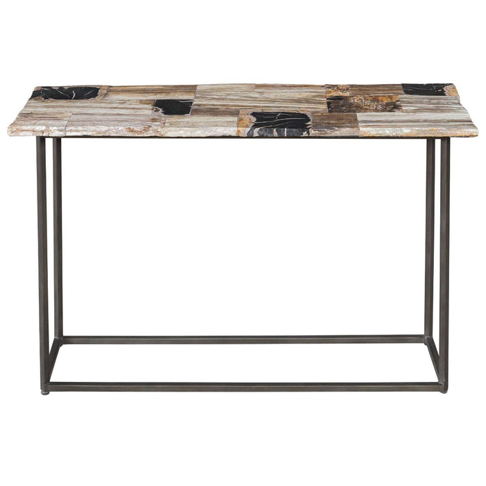 Uttermost Iya Petrified Wood Console Table