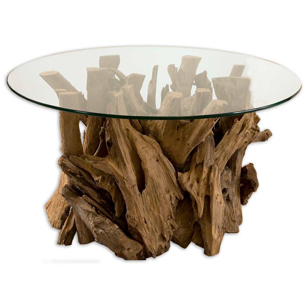 Uttermost Driftwood Glass Top Cocktail Table