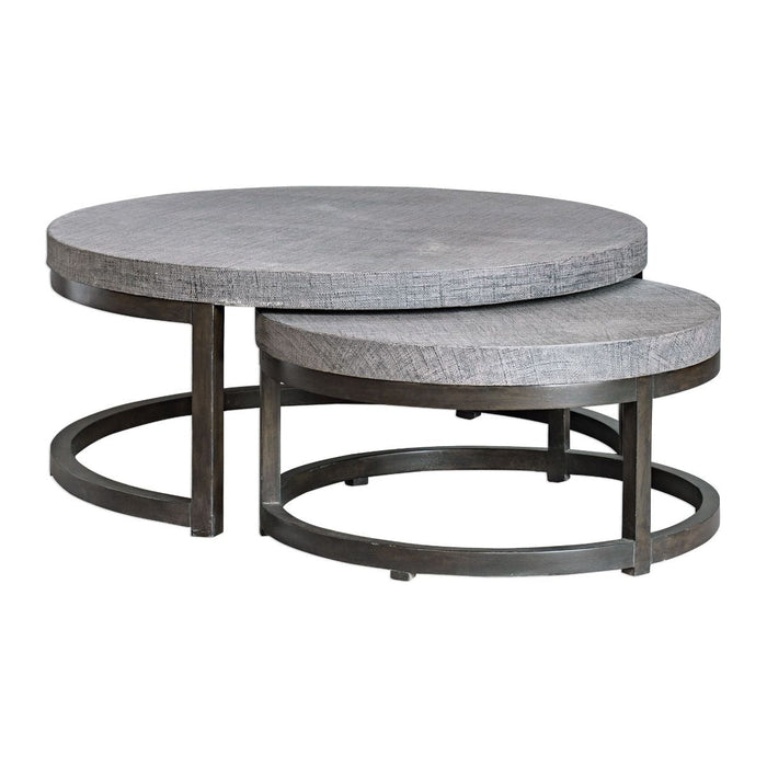 Uttermost Aiyara Gray Nesting Tables, S/2