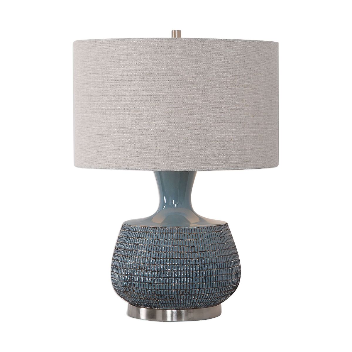 Uttermost Hearst Blue Glaze Table Lamp