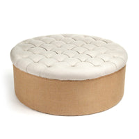 Tufted Round Ottoman by Zentique