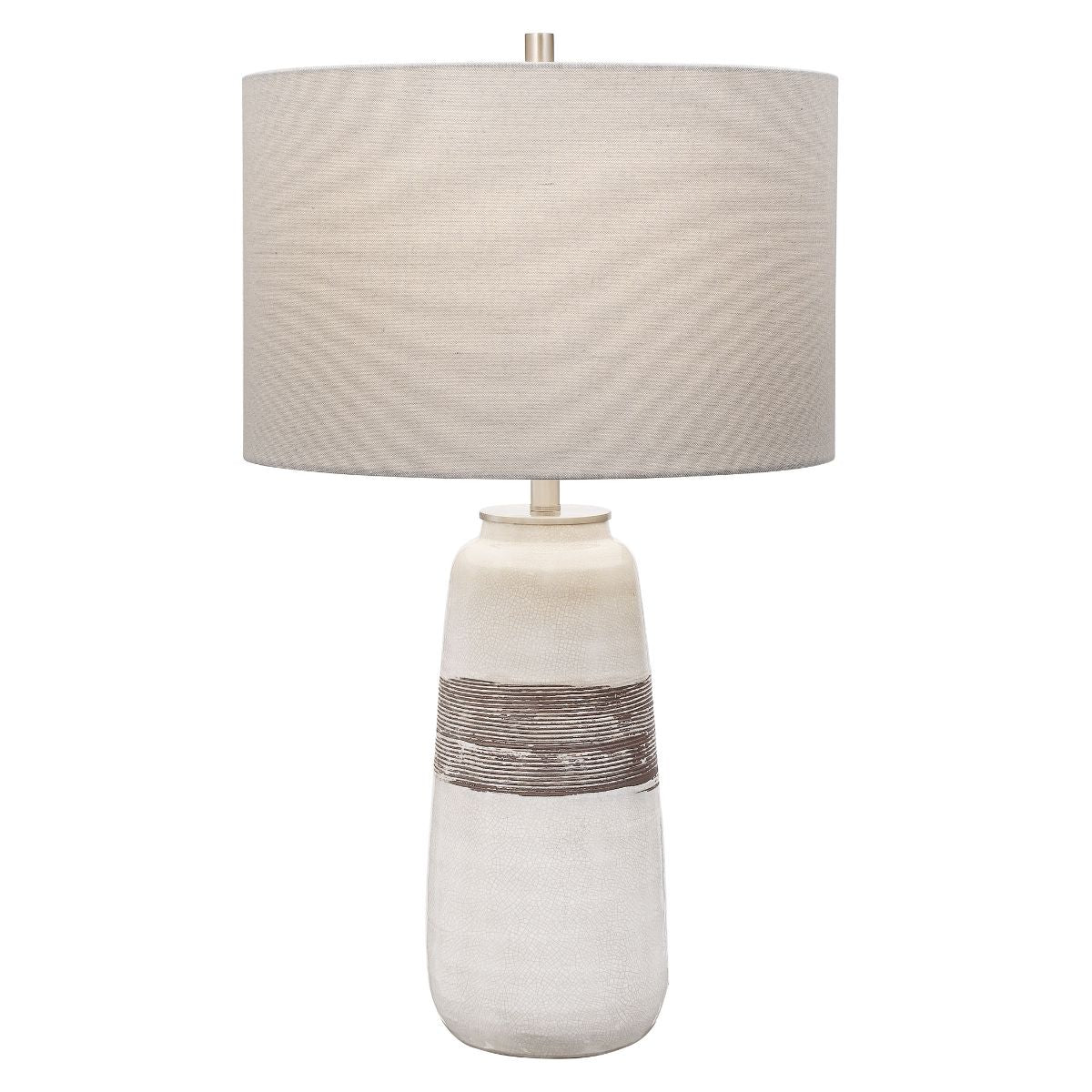 Uttermost Comanche White Crackle Table Lamp