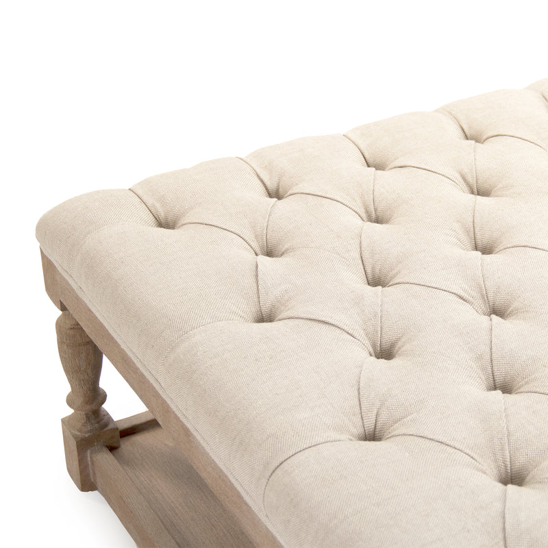 Square Tufted Ottoman by Zentique