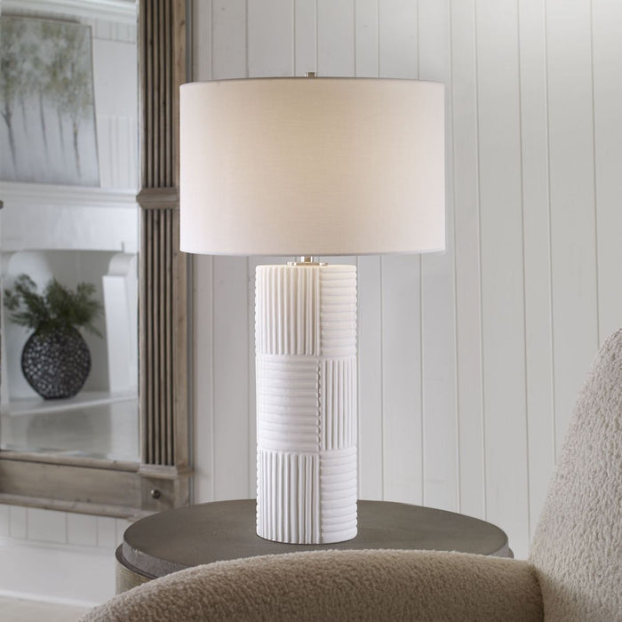 Uttermost Patchwork White Table Lamp