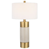 Uttermost Adelia Ivory & Brass Table Lamp