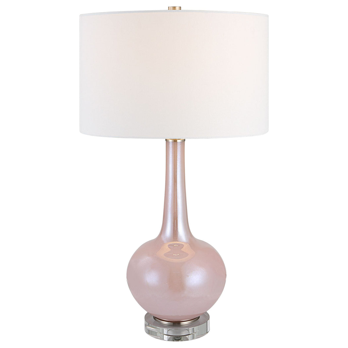 Uttermost Rosa Pink Glass Table Lamp