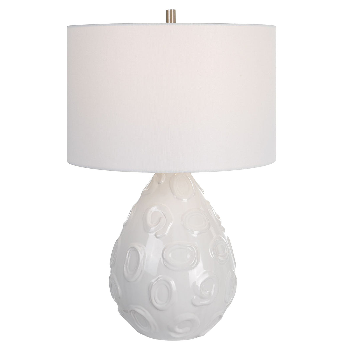 Uttermost Loop White Glaze Table Lamp