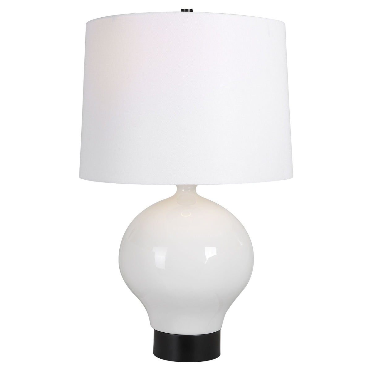 Uttermost Collar Gloss White Table Lamp