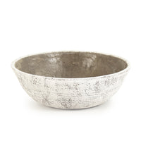 Distressed Off-White / Brown Bowl (8537L A722) by Zentique