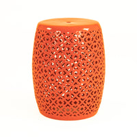 Lorin Garden Stool Orange by Zentique