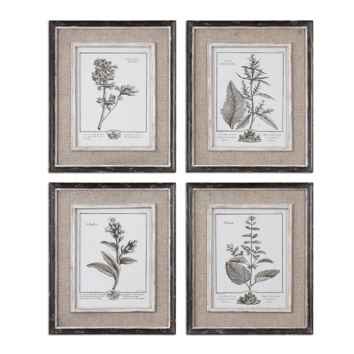 Uttermost Casual Grey Study Framed Art Set/4