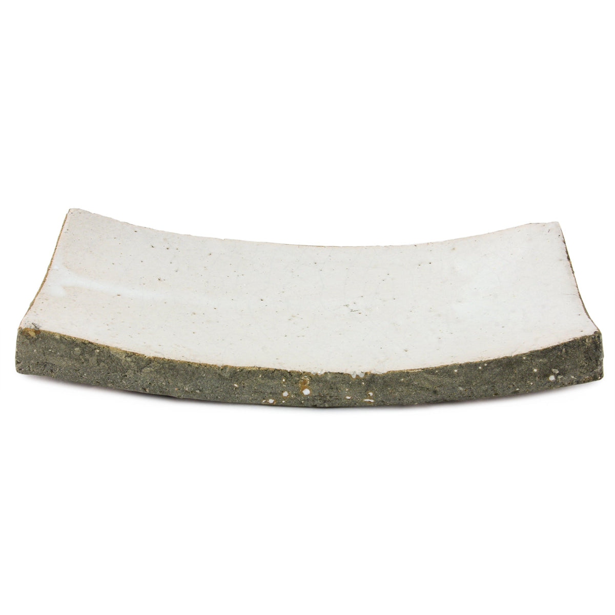 Partially Glazed Off-White Dish (3671S A25) by Zentique