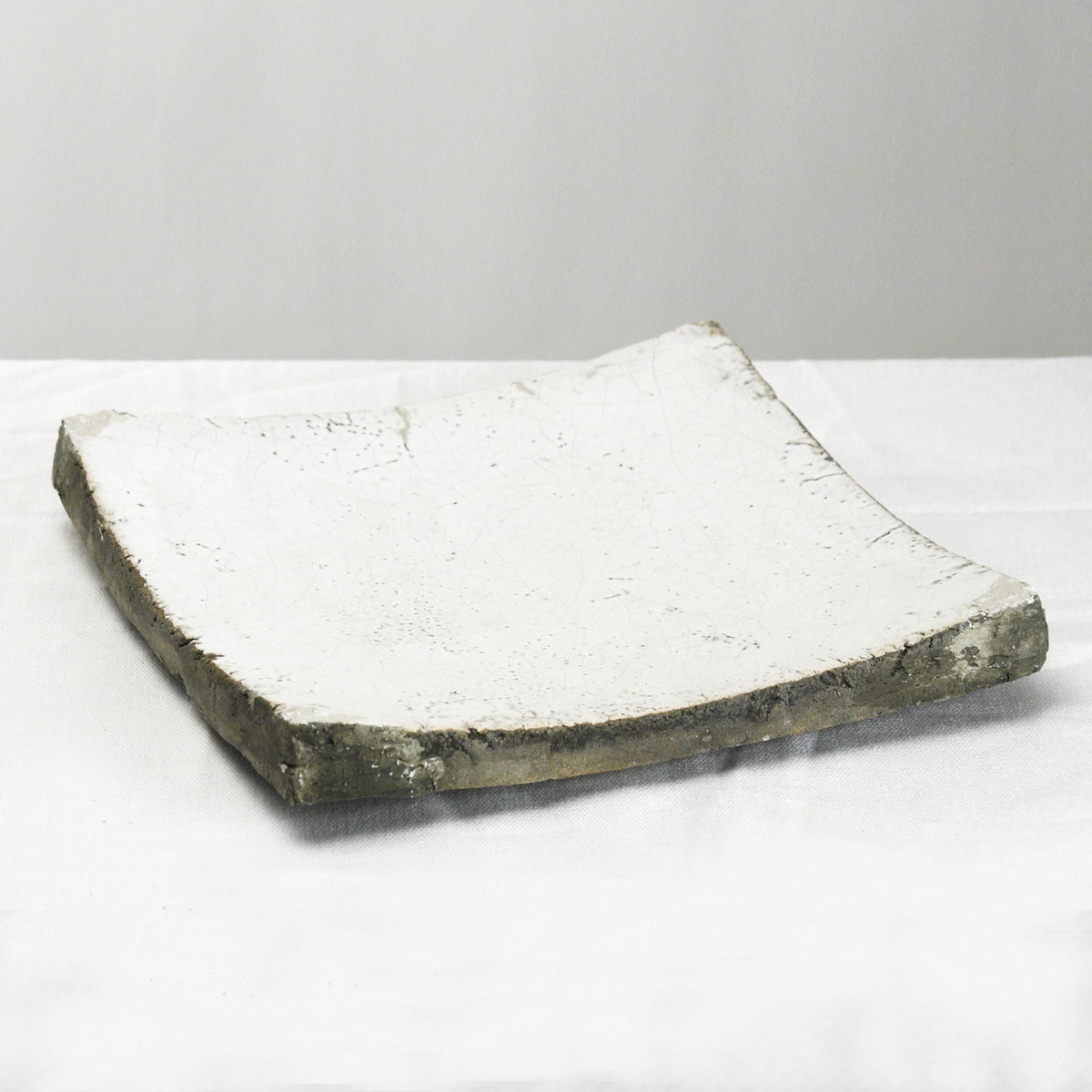 Partially Glazed Off-White Dish (3672M A25) by Zentique