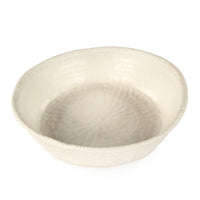 White Cross Weave Bowl Large by Zentique