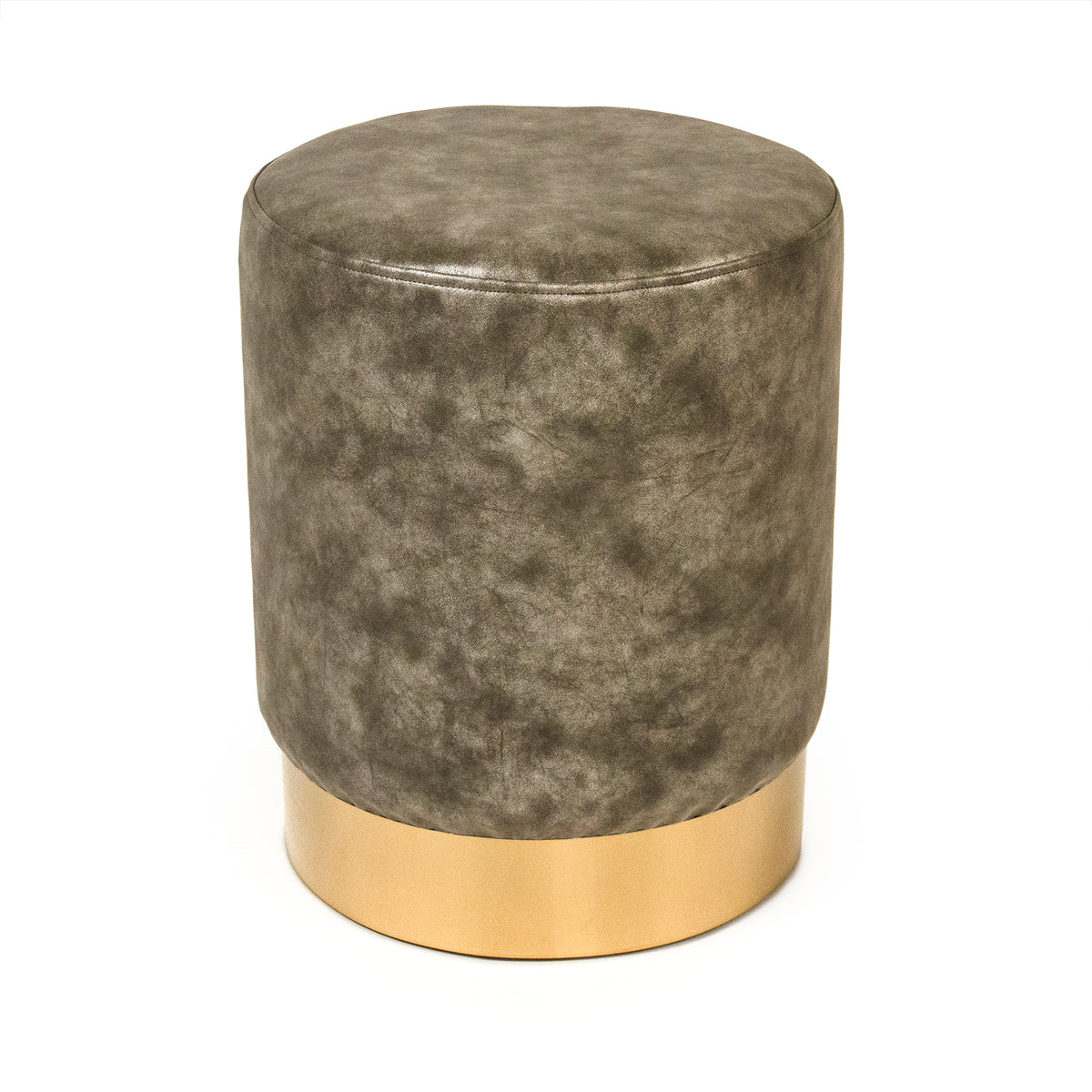 Distressed Grey PU Stool by Zentique