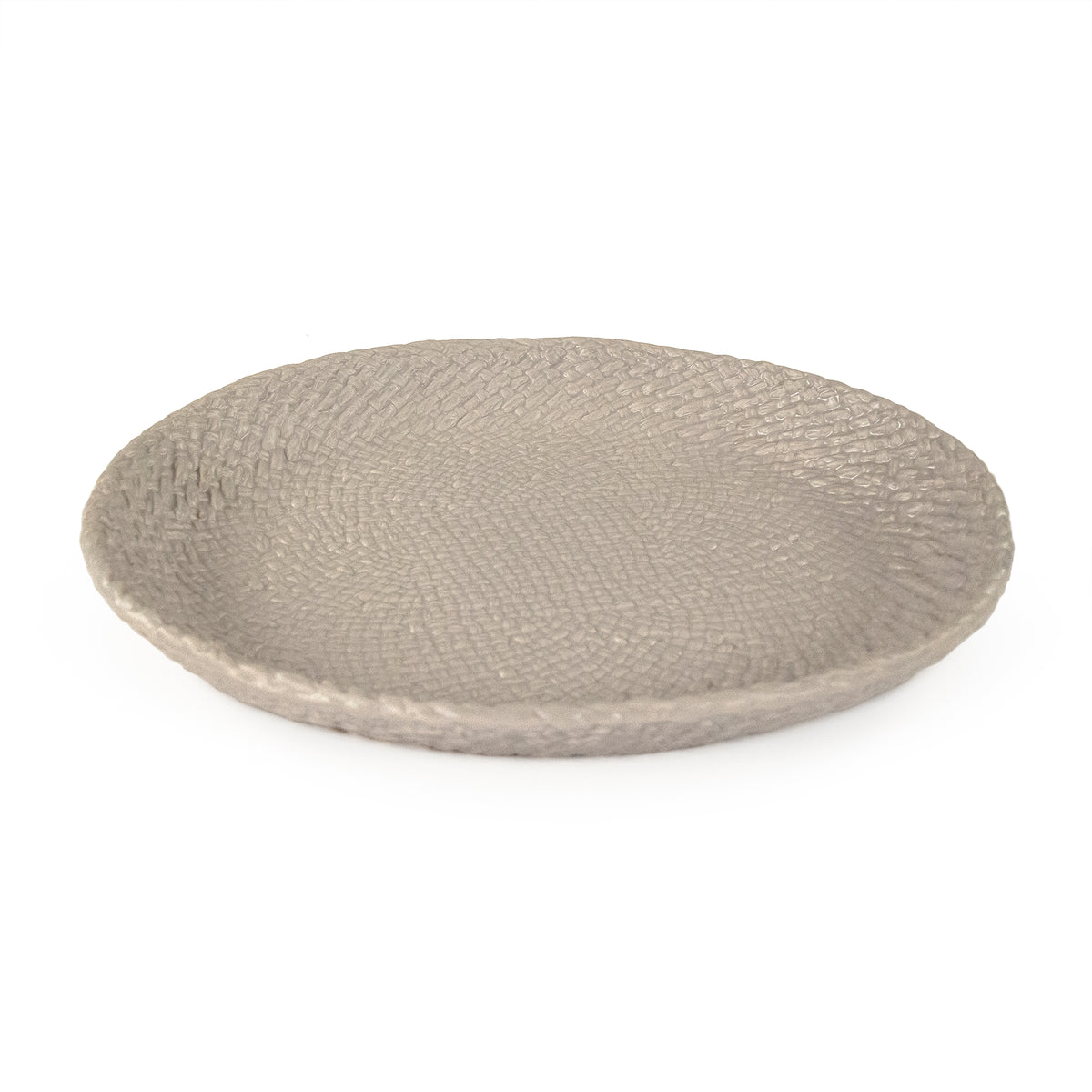 Grey Cross Weave Platter Medium by Zentique