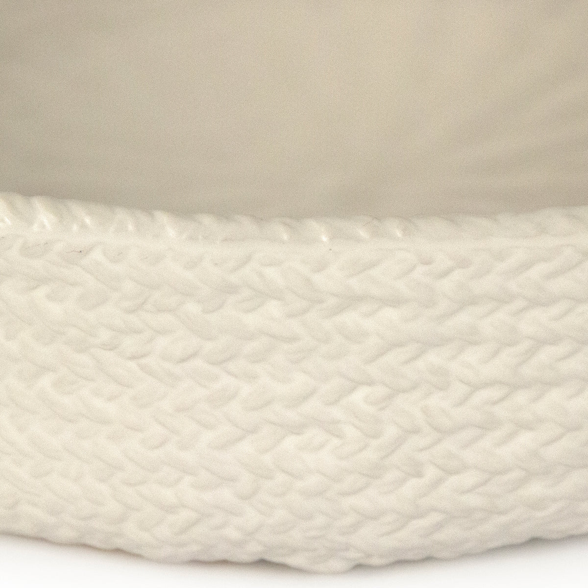 White Cross Weave Bowl Large by Zentique