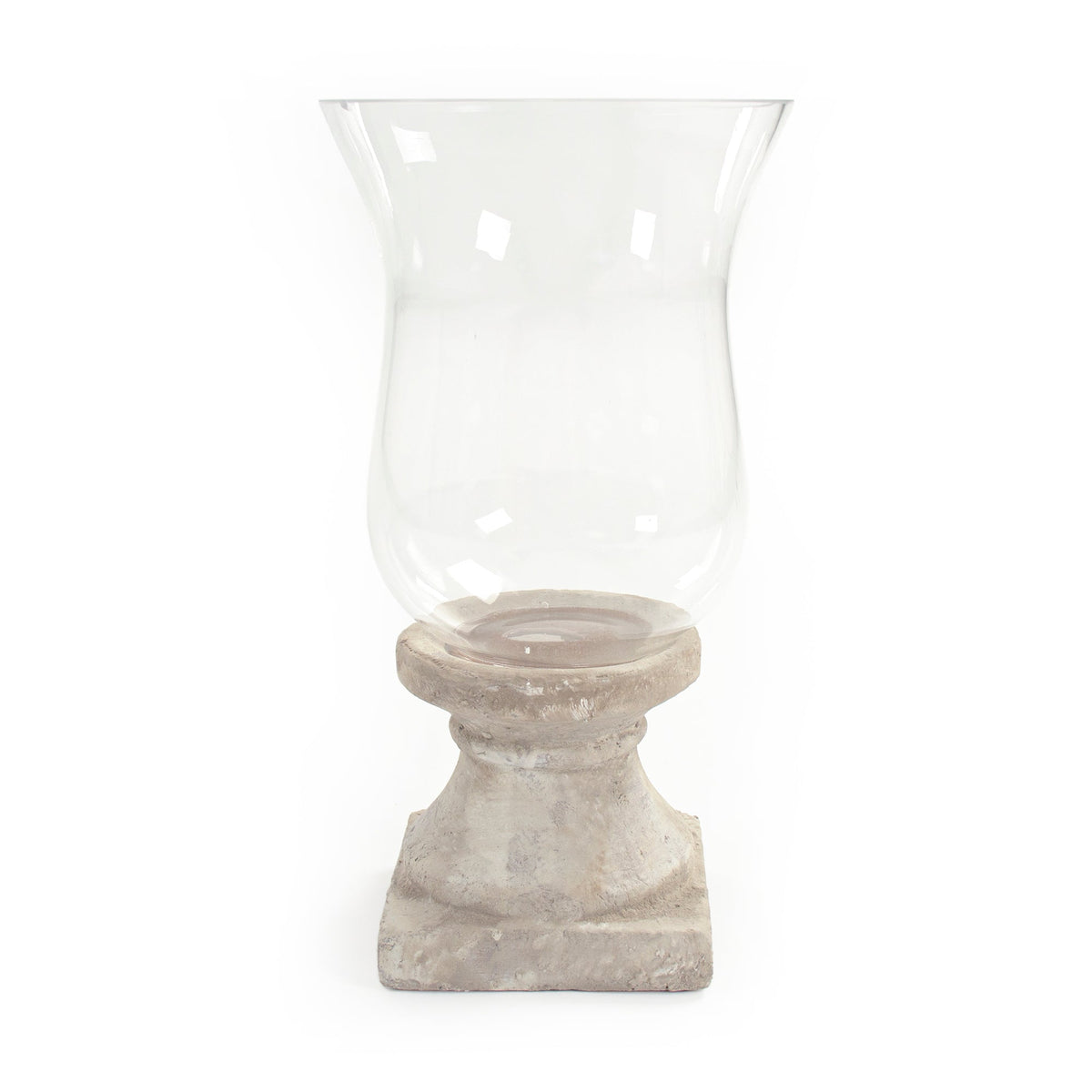 Distressed Grey Candle Holder (4614M A292) by Zentique