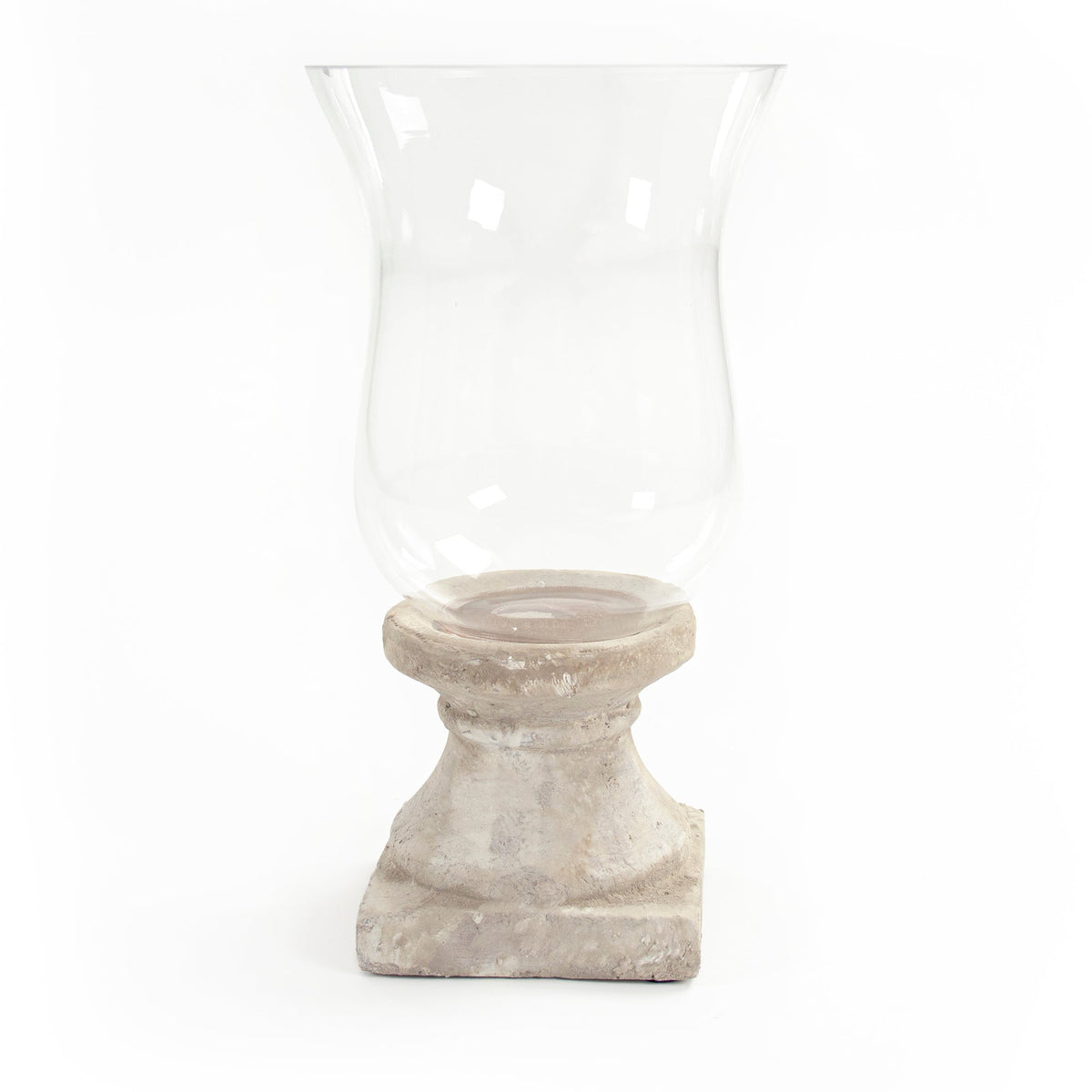 Distressed Grey Candle Holder (4614S A292) by Zentique