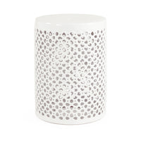 Lanie Garden Stool White by Zentique