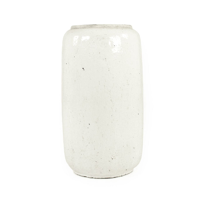 Distressed White Vase (4974L A25A) by Zentique