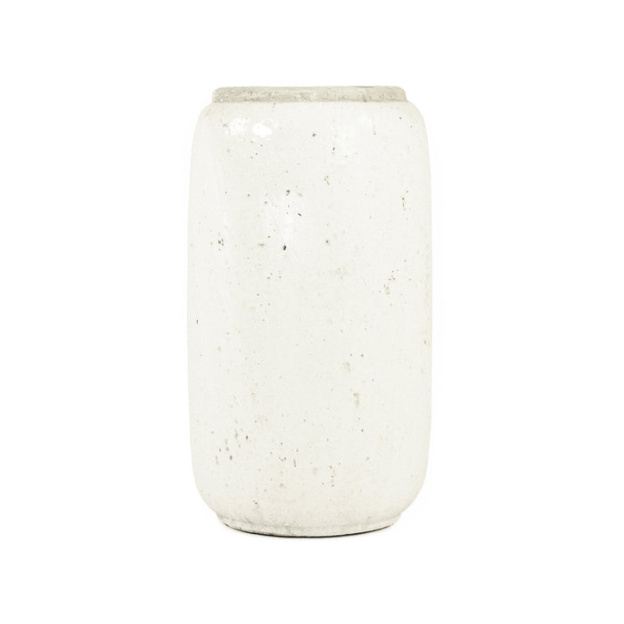 Distressed White Vase (4974S A25A) by Zentique