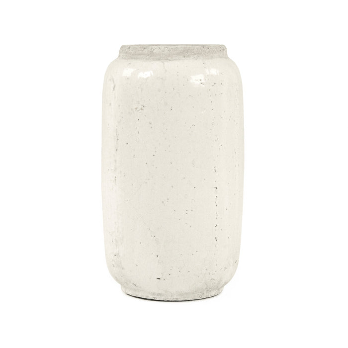 Distressed White Vase (4974XS A25A) by Zentique