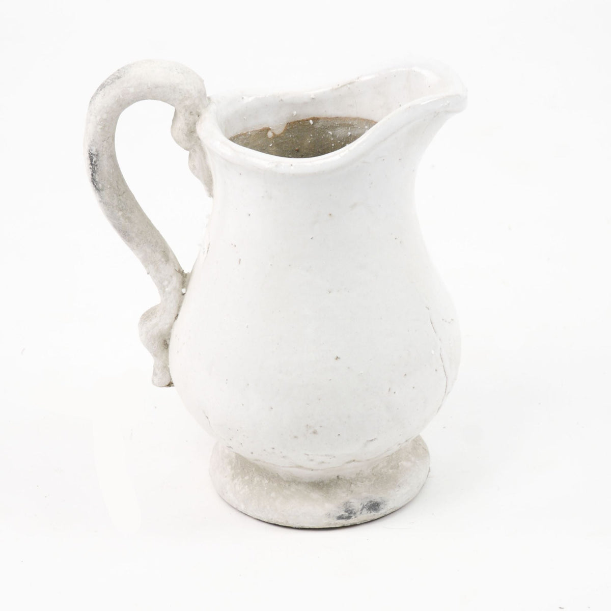 Distressed White Pitcher (5268L) by Zentique