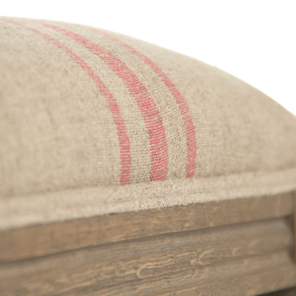 Louis Red Striped Bench by Zentique