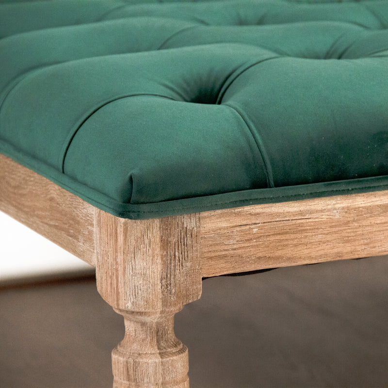 Square Tufted Ottoman by Zentique