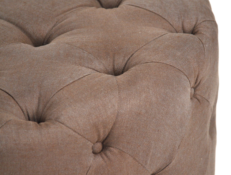 Round Tufted Ottoman by Zentique