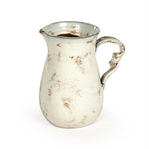 Distressed Off-White Pitcher by Zentique